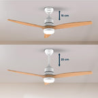 Energysilence Aero Whitewood Ceiling Fan with Light
