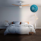Energysilence Aero Whitewood Ceiling Fan with Light