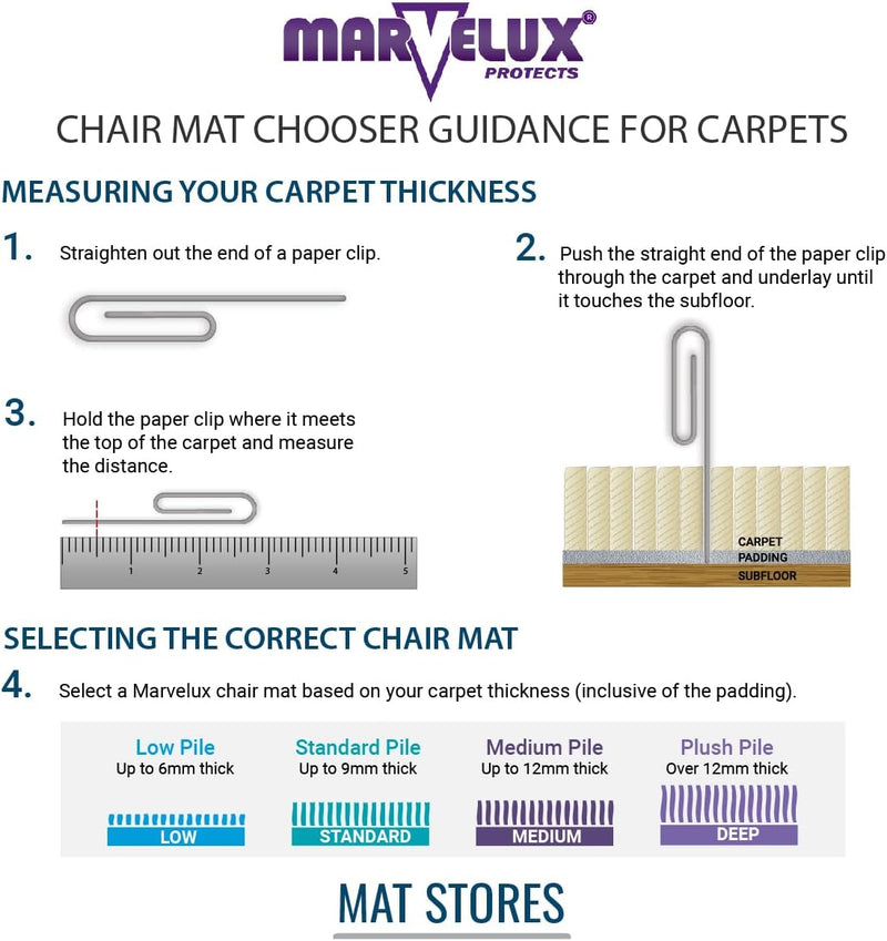 Enhanced Polymer Large Office Chair Mat for Carpets