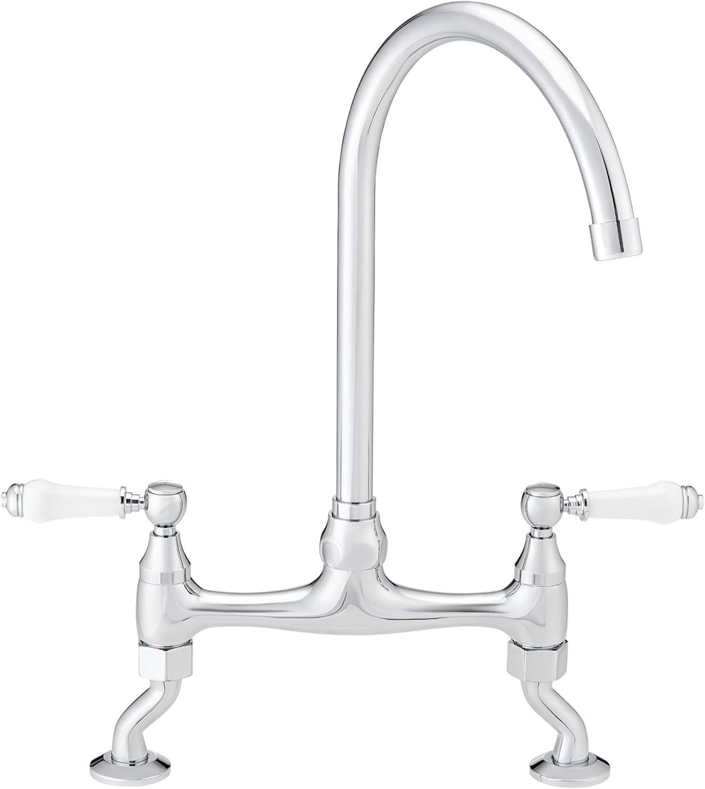 Astbury Deck Mounted Brushed Nickel Kitchen Sink Mixer