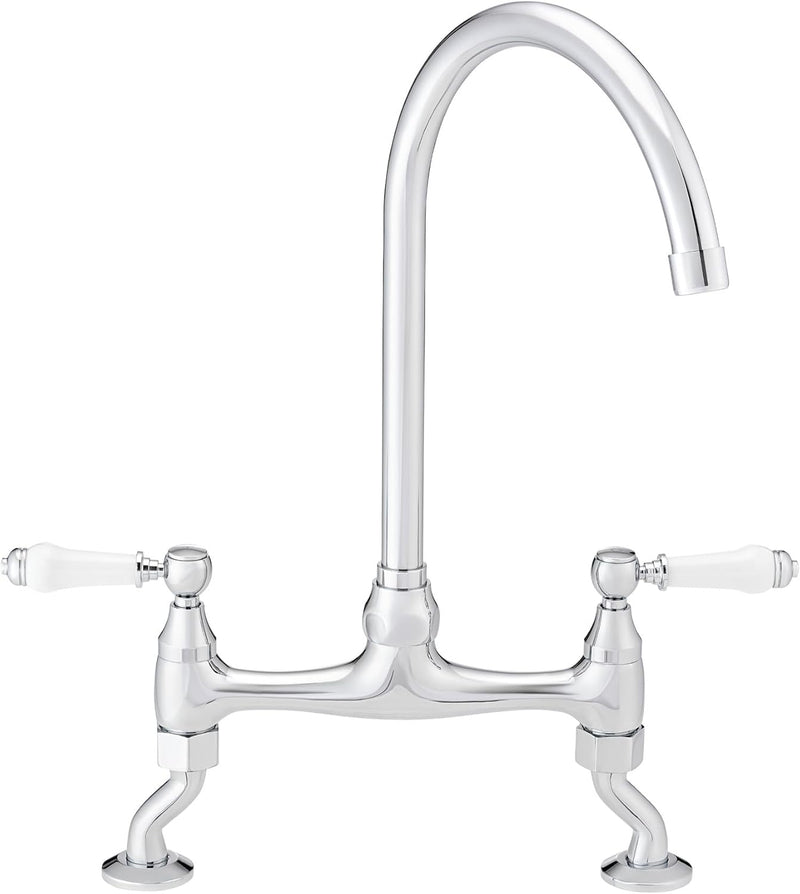 Astbury Deck Mounted Brushed Nickel Kitchen Sink Mixer