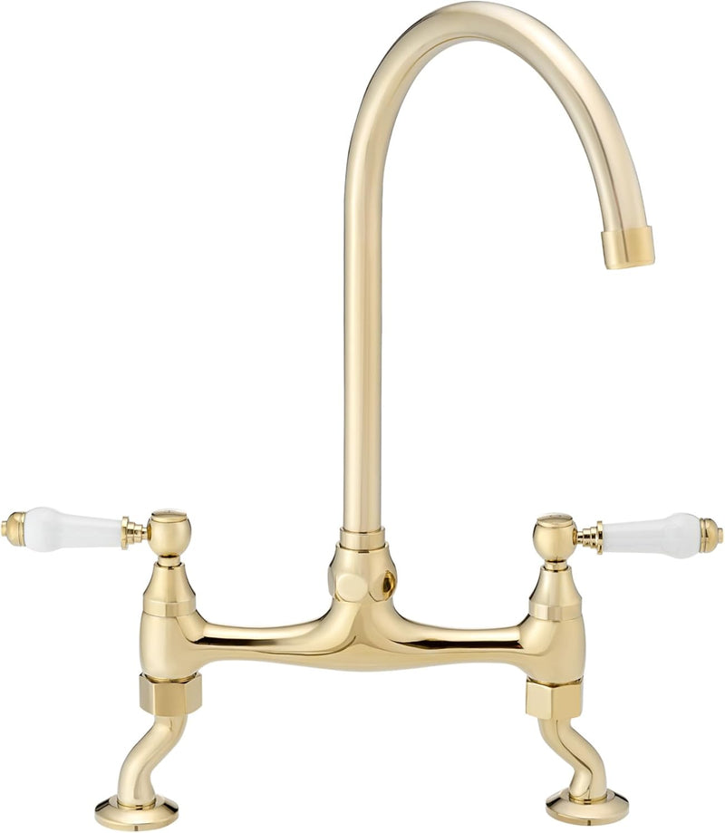 Astbury Deck Mounted Brushed Nickel Kitchen Sink Mixer