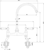 Enki Astbury Deck Mounted Brushed Nickel Kitchen Sink
