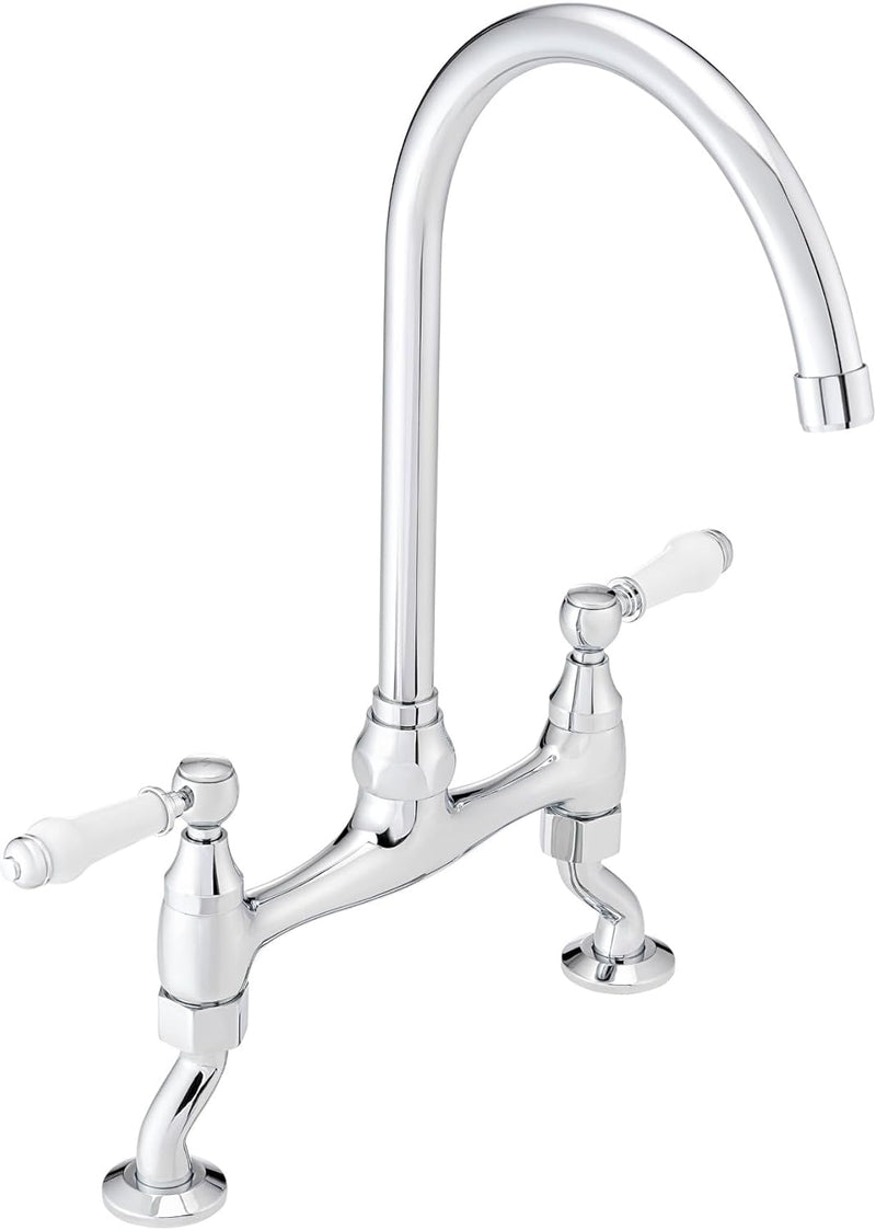 Astbury Deck Mounted Brushed Nickel Kitchen Sink Mixer