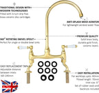 Enki Astbury Deck Mounted Brushed Nickel Kitchen Sink
