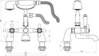 Chrome Bath Shower Mixer Taps Attachment Solid Brass