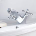 Chrome Bath Shower Mixer Taps Attachment Solid Brass