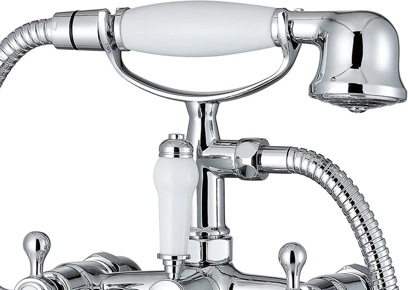 Chrome Bath Shower Mixer Taps Attachment Solid Brass