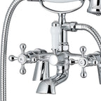 Chrome Bath Shower Mixer Taps Attachment Solid Brass