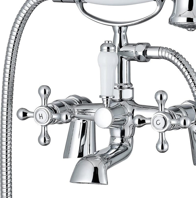 Chrome Bath Shower Mixer Taps Attachment Solid Brass