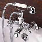 Chrome Bath Shower Mixer Taps Attachment Solid Brass
