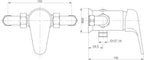 Enki Bromley Chrome Manual Exposed Wall Mounted Shower