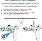 Enki Bromley Chrome Manual Exposed Wall Mounted Shower