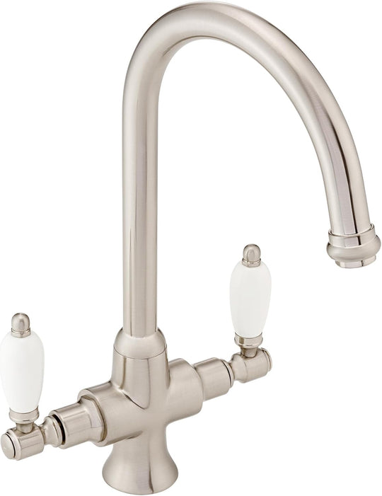 Enki Dorchester Brushed Nickel Dual Flow Kitchen Sink