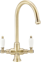 Enki Dorchester Brushed Nickel Dual Flow Kitchen Sink