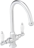 Enki Dorchester Brushed Nickel Dual Flow Kitchen Sink