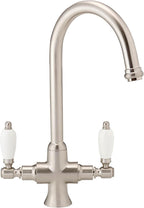 Enki Dorchester Brushed Nickel Dual Flow Kitchen Sink