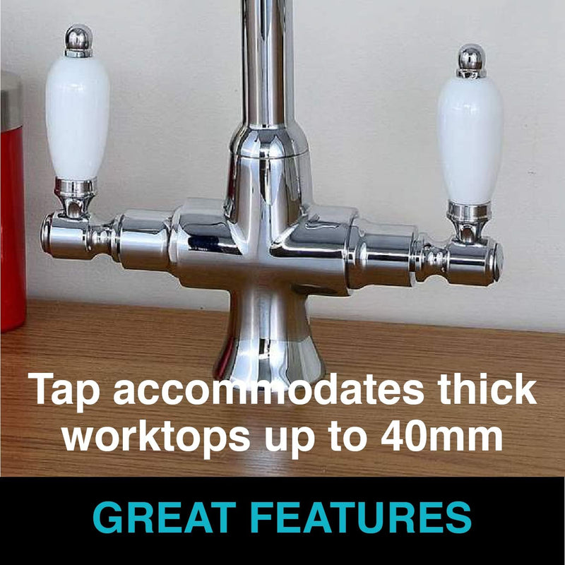 Dorchester Brushed Nickel Dual Flow Kitchen Sink Mixer
