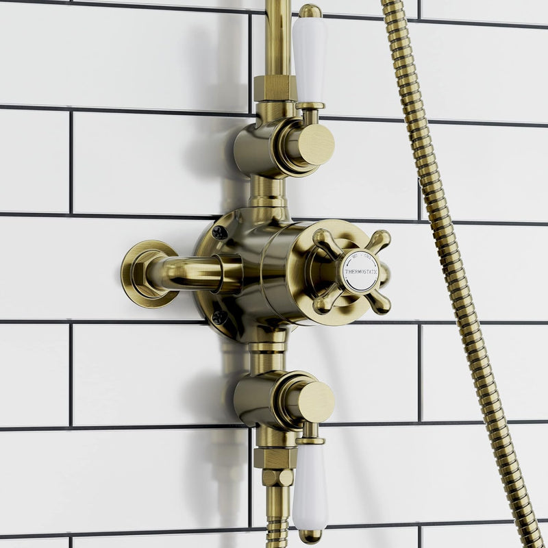 T87 Single Shower Unit Outlet Twin Thermostatic Valve