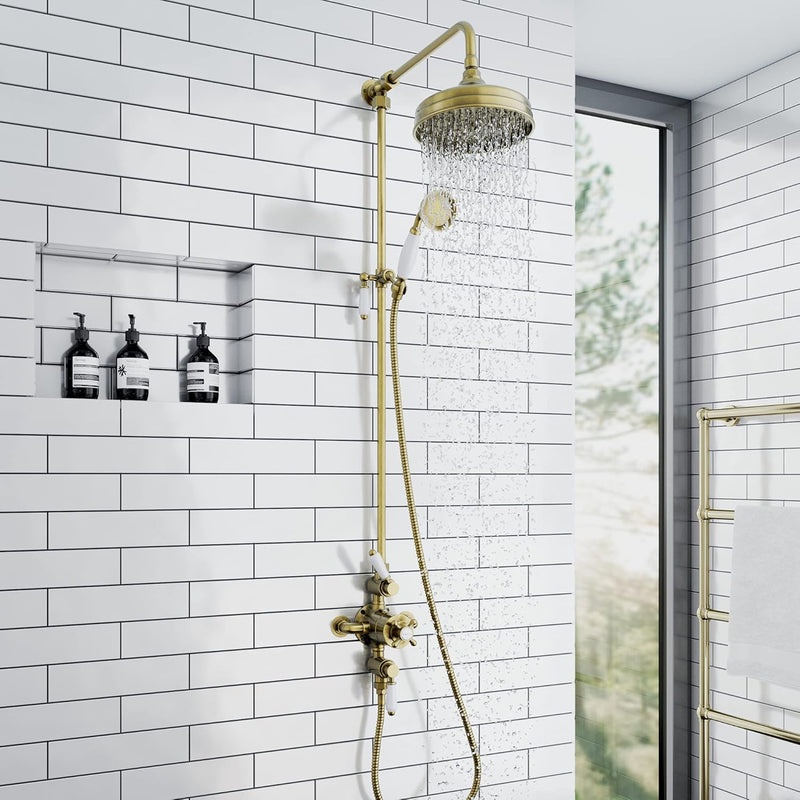 T87 Single Shower Unit Outlet Twin Thermostatic Valve