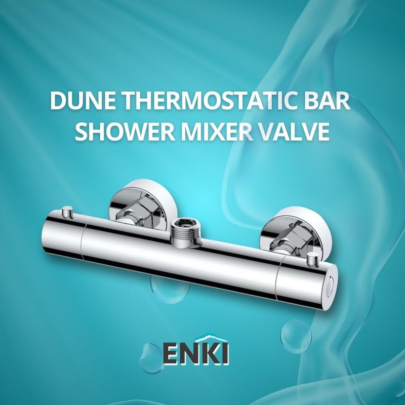 T33 Chrome Thermostatic Shower Mixer Bar Valve