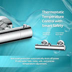 Enki Dune T33 Chrome Thermostatic Shower Mixer Bar