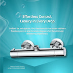 Enki Dune T33 Chrome Thermostatic Shower Mixer Bar