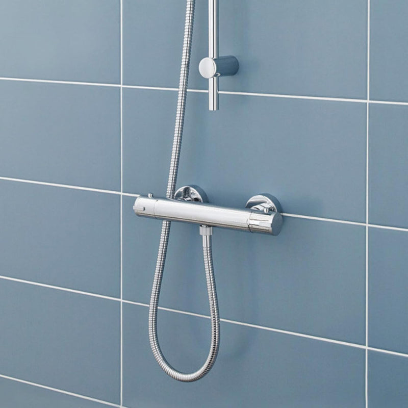 T33 Chrome Thermostatic Shower Mixer Bar Valve