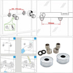 Enki Dune T33 Chrome Thermostatic Shower Mixer Bar
