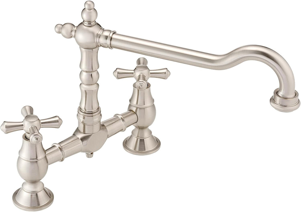 Langley Bridge Traditional Kitchen Tap Brushed Nickel