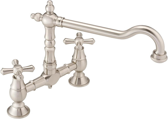 Langley Bridge Traditional Kitchen Tap Brushed Nickel
