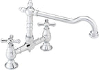 Enki Langley Brushed Nickel Traditional Bridge Kitchen Sink