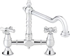 Enki Langley Brushed Nickel Traditional Bridge Kitchen Sink