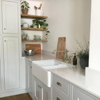 Enki Langley Brushed Nickel Traditional Bridge Kitchen Sink