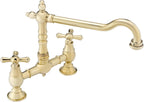 Enki Langley Brushed Nickel Traditional Bridge Kitchen Sink