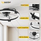 Ensenior Ceiling Fans with Lights and Remote
