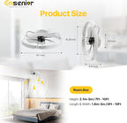 Ensenior Ceiling Fans with Lights and Remote 50CM