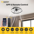 Ensenior Ceiling Fans with Lights and Remote 50CM
