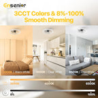 Ensenior Ceiling Fans with Lights and Remote 50CM