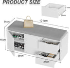Entryway Bench with Storage 100CM Padded Cushioned