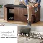 Entryway Bench with Storage 100CM Padded Cushioned