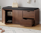 Entryway Bench with Storage 100CM Padded Cushioned