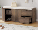 Entryway Bench with Storage 100CM Padded Cushioned