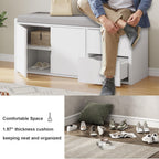 Entryway Bench with Storage 100CM Padded Cushioned