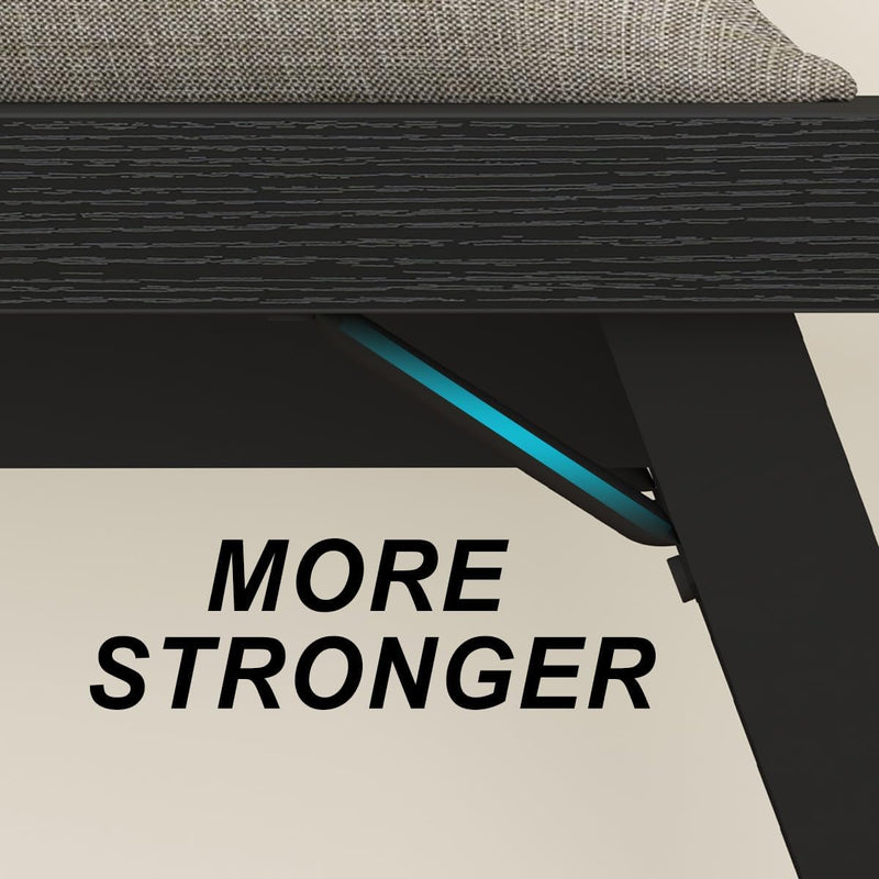 Entryway Bench with Storage Industrial Wood Metal