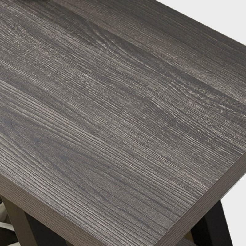 Entryway Bench with Storage Industrial Wood Metal