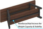 Entryway Bench with Storage Industrial Wood Metal