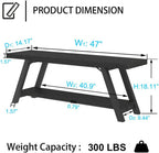 Entryway Bench with Storage Industrial Wood Metal
