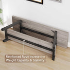 Entryway Bench with Storage Industrial Wood Metal