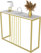 Console Table Sintered Stone Marble Top Sofa